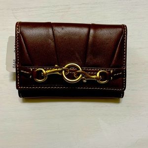 COACH pleated wallet brown. New with tags